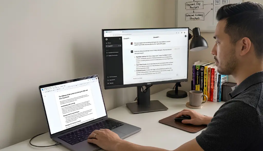 AI content optimization workflow for creating and improving SEO-friendly content with AI tools