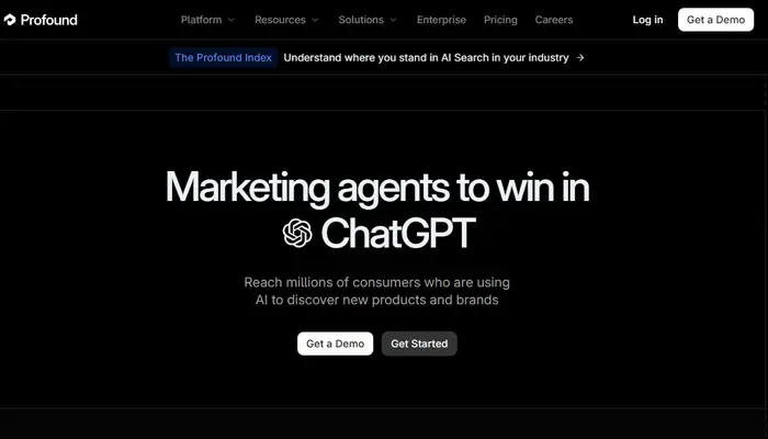 Profound AI search optimization tool for tracking AI search performance and brand visibility