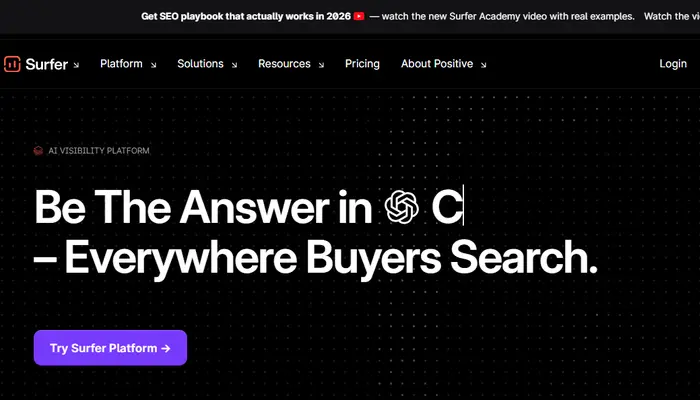 Surfer SEO content optimization platform for improving rankings and AI search visibility