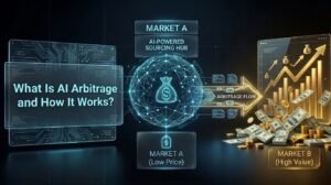 AI arbitrage concept showing how AI tools help create business opportunities and automate services