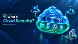 What is cloud security showing cloud data, applications, identities, and security controls