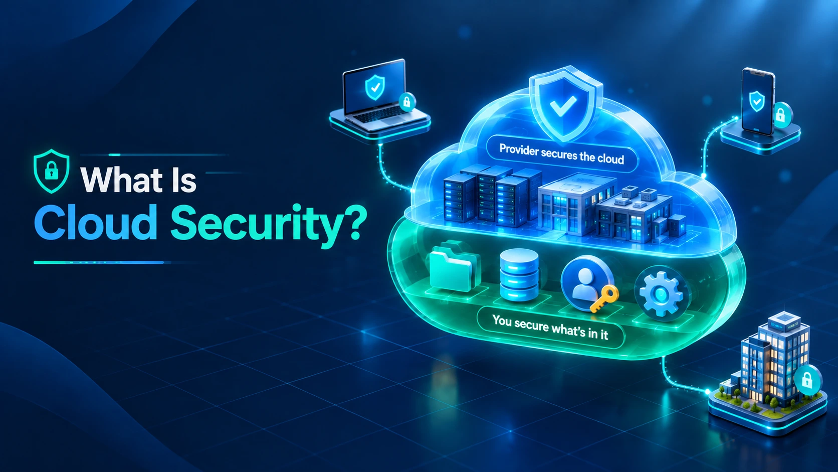 What is cloud security showing cloud data, applications, identities, and security controls