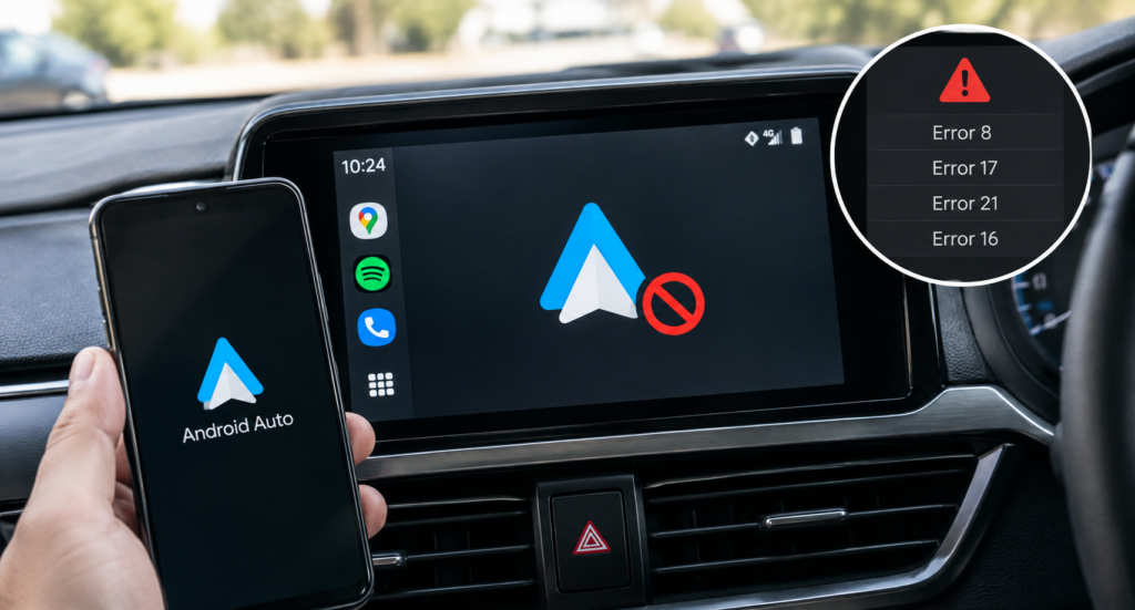 Android Auto not working on a car screen, with fixes for phone, cable, and car problems